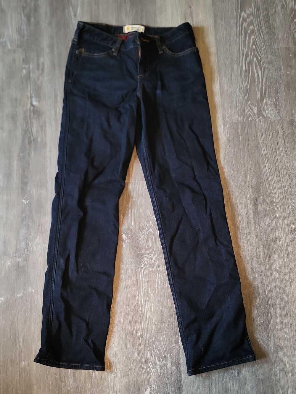 Carhartt Women's Straight Leg Flannel-lined Jeans in Dark Navy